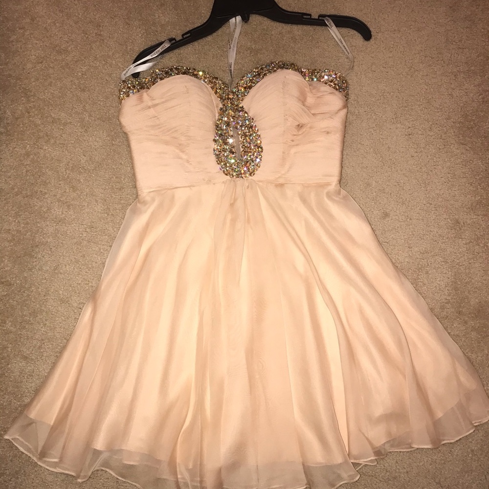 Blush Sherri Hill Cocktail Dress